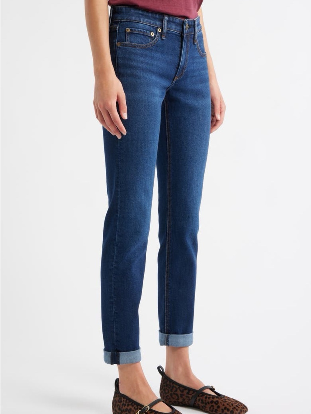 NWT rag & bone Julienne Dre Low-Rise Slim Boyfriend Jeans